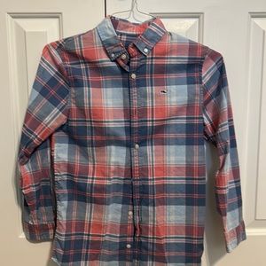 Vineyard Vines boys button down plaid size M 12-14